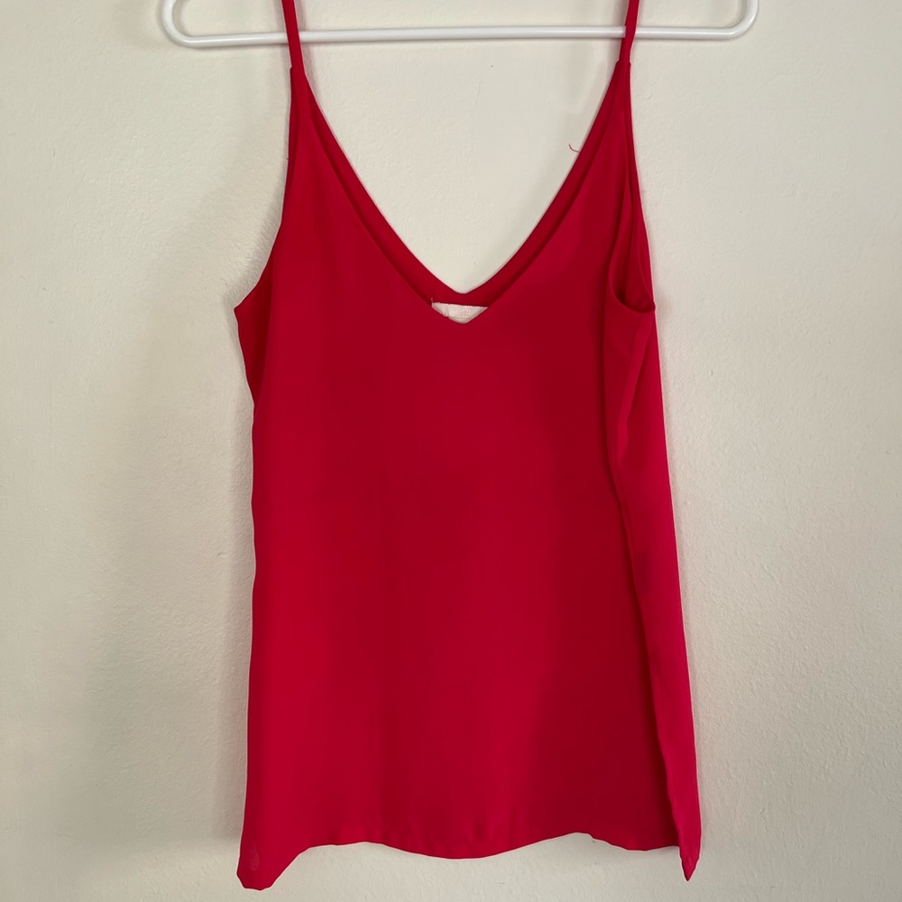 Fuchsia spaghetti strap tank